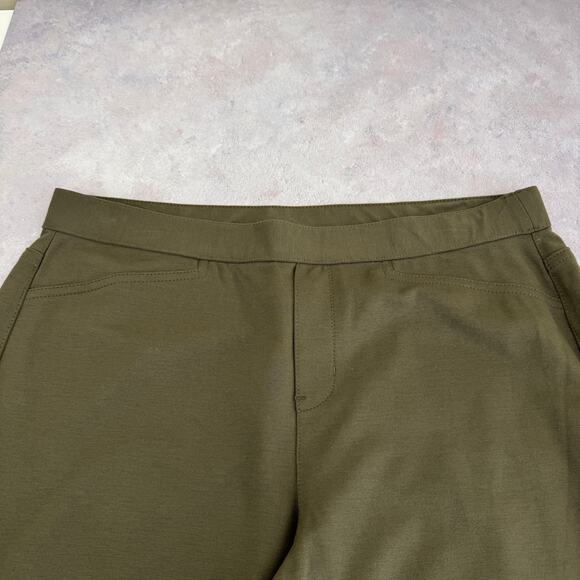 J. Jill Ponte Slim Leg Pants Pull On Stretch Olive Green Womens Sz Medium Petite - Picture 3 of 11